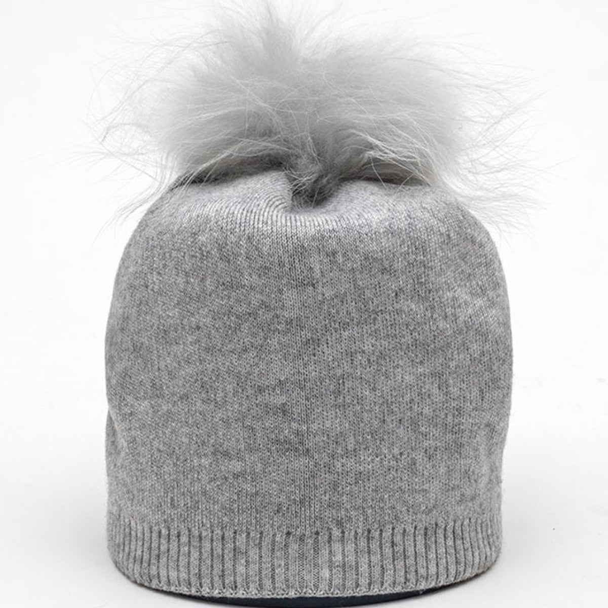 Lemonwood - Cashmere Blend Hat With Fur Pom