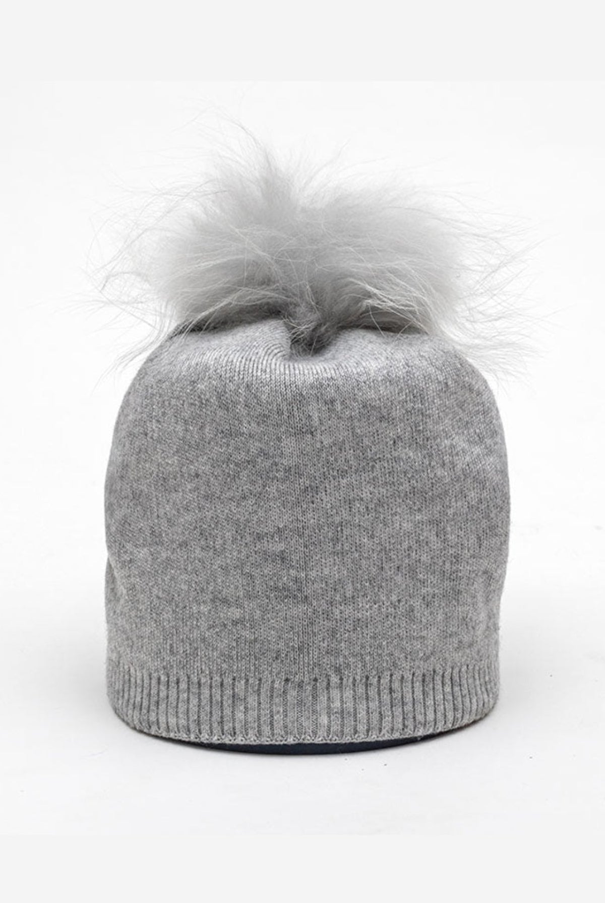 Lemonwood - Cashmere Blend Hat With Fur Pom