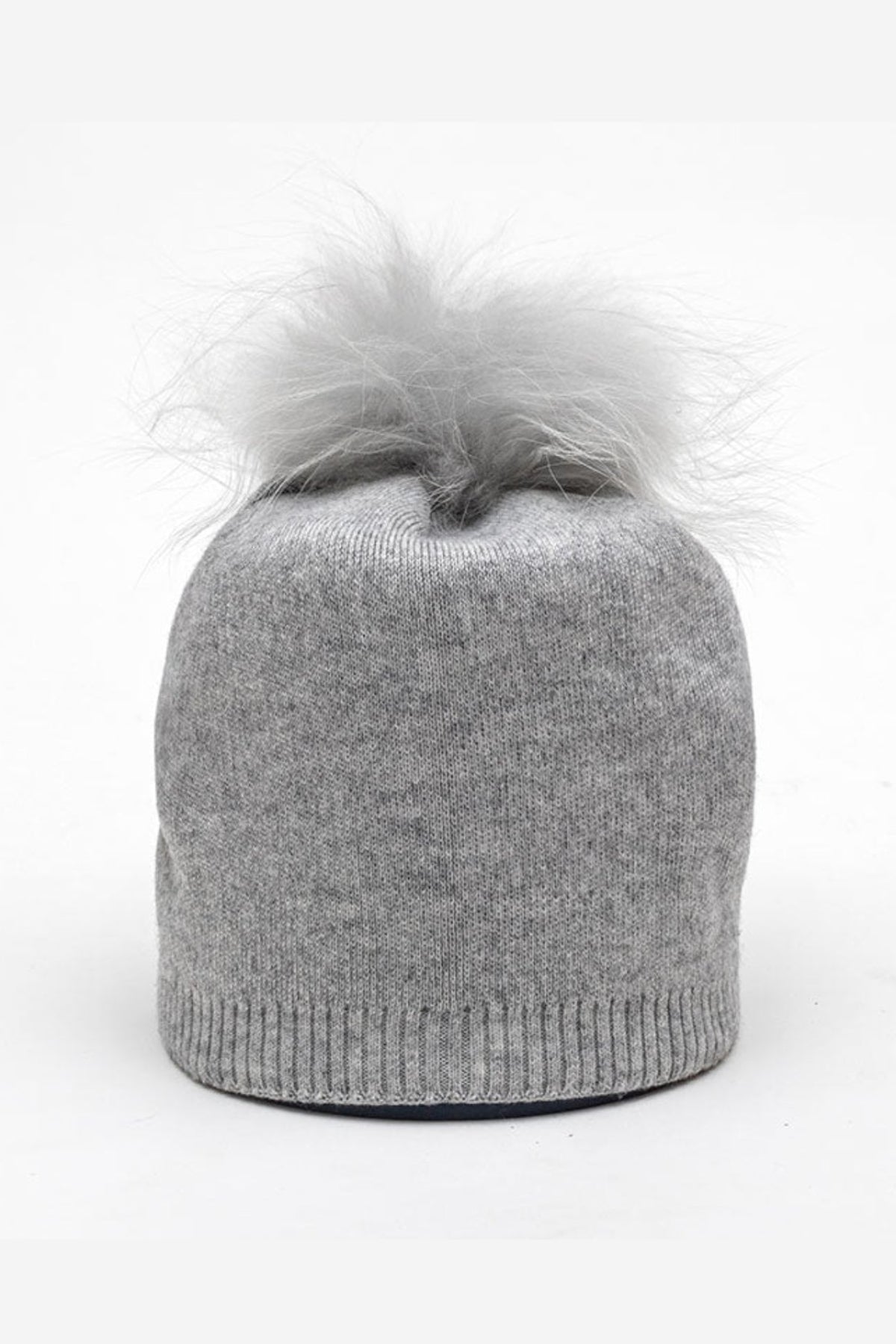 Lemonwood - Cashmere Blend Hat With Fur Pom