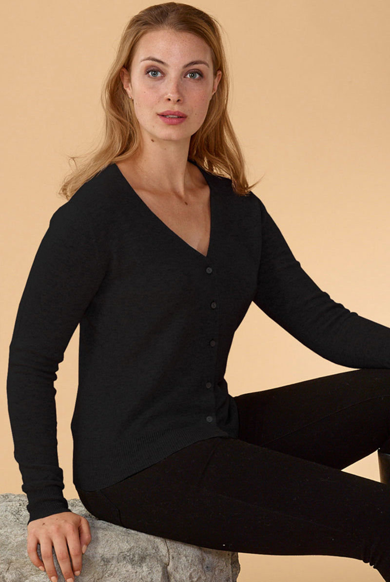 Lemonwood - Millie Cashmere Button-Up Cardigan