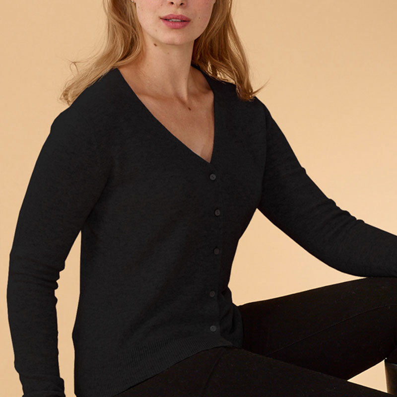 Lemonwood - Millie Cashmere Button-Up Cardigan