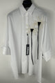 Flared Blouse w/Chiffon Flower Detail