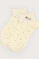 Polka Dot Socks w/Dog Embroidery