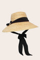 Straw Hat w/Crocheted Cherries and Ribbon