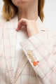 Linen Blend Plaid Blazer