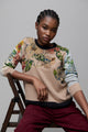 Floral Crew Cashmere Sweater
