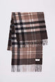 House Check Cashmere Wide Scarf