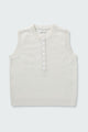 Crew Neck Cashmere Button Vest