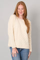Cable Front Crew Sweater