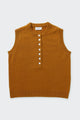 Crew Neck Cashmere Button Vest