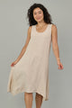 Sleeveless Asymmetrical Midi Dress