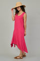 Sleeveless Asymmetrical Midi Dress