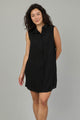 Sleeveless Button Front Shirt Dress