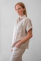 Collared S/S Linen Shirt