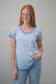 Cotton Crew Tee w/Lace Trim