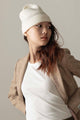 Cashmere Ribbed Beanie Hat