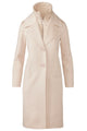 Quilted Insert Notch Collar Coat