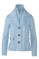 Cable Knit Insert Notch Collar Coat