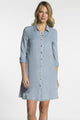 Long Sleeve Button Front Shirt Dress