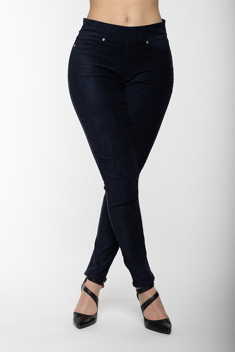 Angela Fit Suede Pull-On Skinny