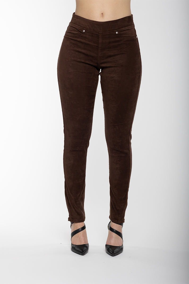 Angela Fit Suede Pull-On Skinny