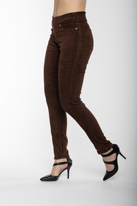 Angela Fit Suede Pull-On Skinny