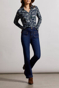 Rib Knit Button-up Top
