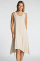Sleeveless Asymmetrical Midi Dress
