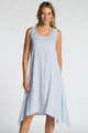 Sleeveless Asymmetrical Midi Dress