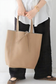 Leather Shoulder Tote Bag