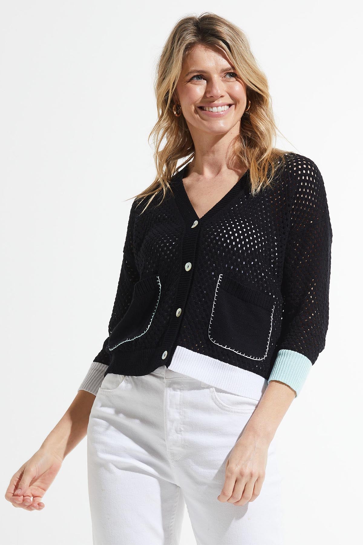 fig London raw cardigan サックス BEAMS PLUS Diamond Mesh Cardigan Sax – Livestock