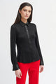 Blouse w/Satin Collar & Cuff