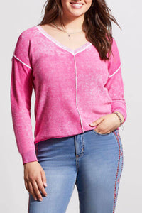 V-Neck Sweater w/Special Wash Effect
