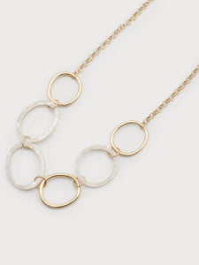 Resin & Metal Rings Necklace