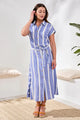 Short Sleeve Striped Dress