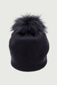 Lemonwood - Cashmere Blend Hat With Fur Pom