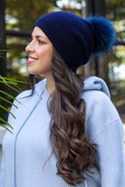 Lemonwood - Cashmere Blend Hat With Fur Pom