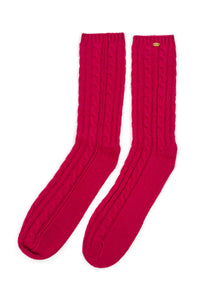 Cashmere Cable Knit Socks