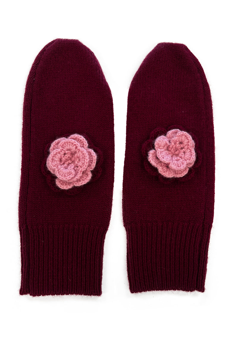 Crochet Floral Mitts