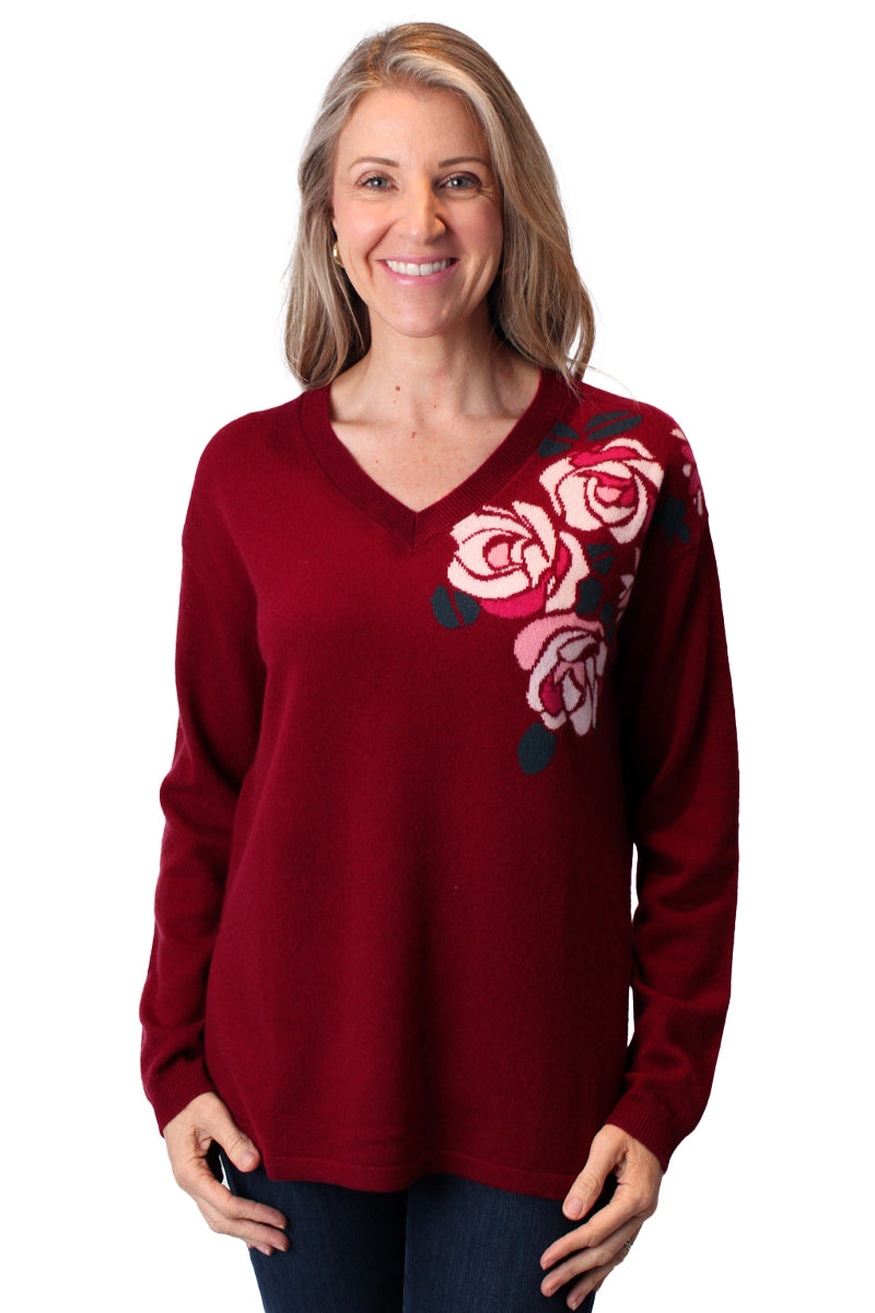Floral Intarsia Sweater