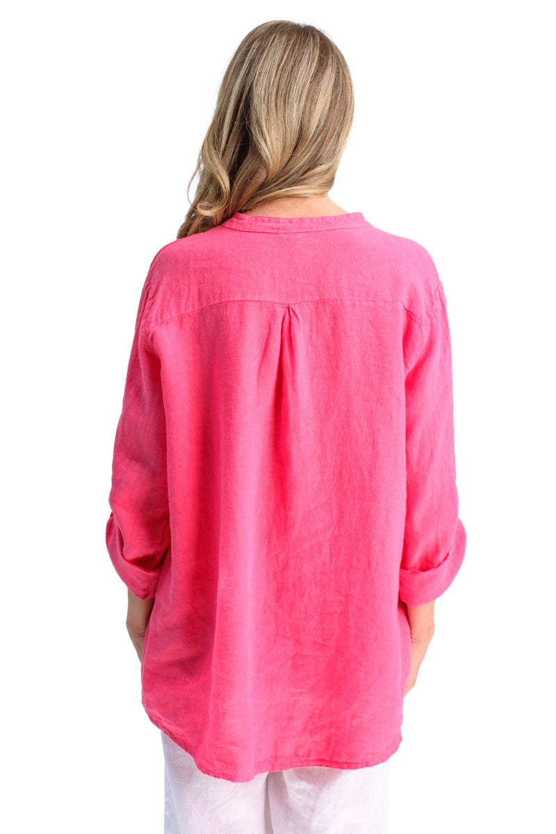 Lemonwood - Rimini Collarless Shirt - Metro Silk Collection