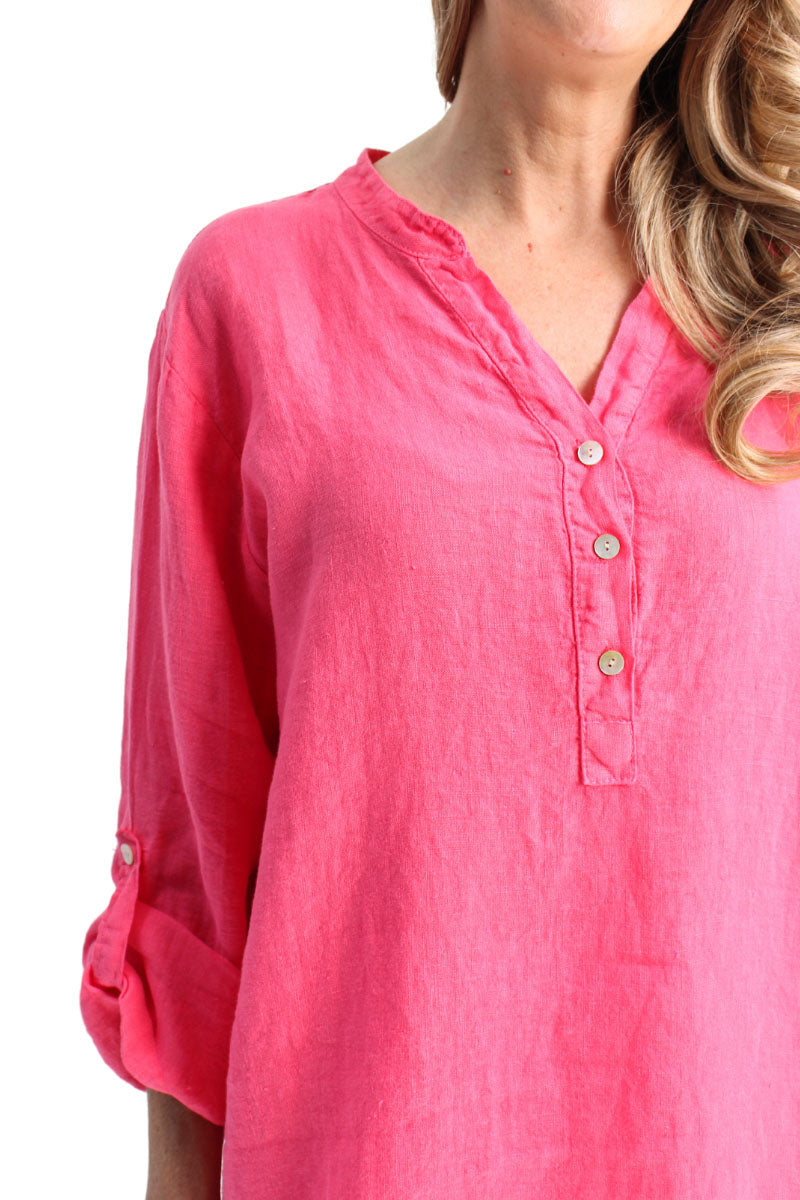 Lemonwood - Rimini Collarless Shirt - Metro Silk Collection