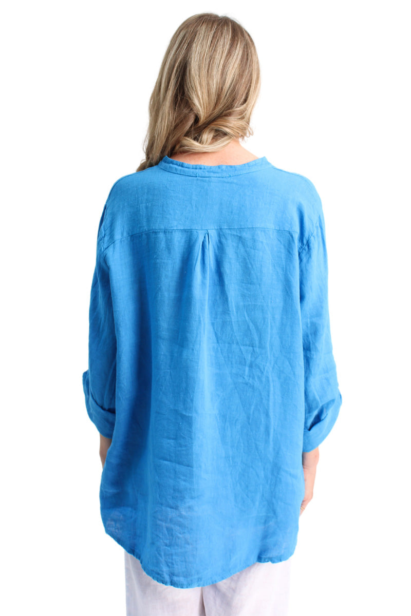 Lemonwood - Rimini Collarless Shirt - Metro Silk Collection