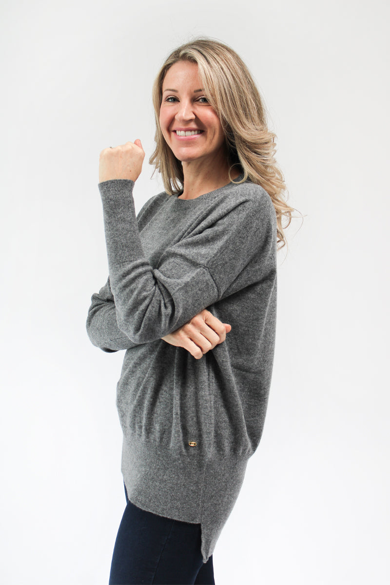 High low sweaters plus size top